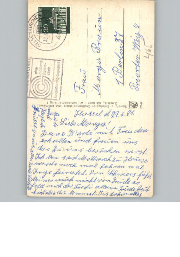 Gelsenkirchen Marien-Hospital Hochstrasse, Rathaus, Hauptpost – Bild 2