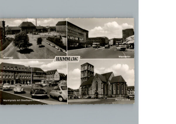 Hamm Westfalen Bahnhof Westentor, Marktplatz, Pauluskirche