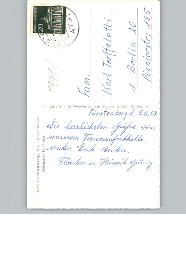 Fuerstenberg Westfalen Steinplatz Evangelische Kirche – Bild 2