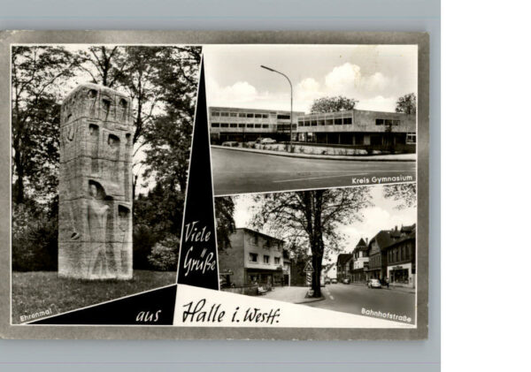 Halle Westfalen Kreis GymnasiumEhrenmal,Bahnhofstrasse