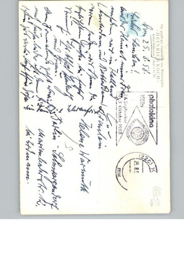 Koeln Gaststaette Heinrich Koch – Bild 2