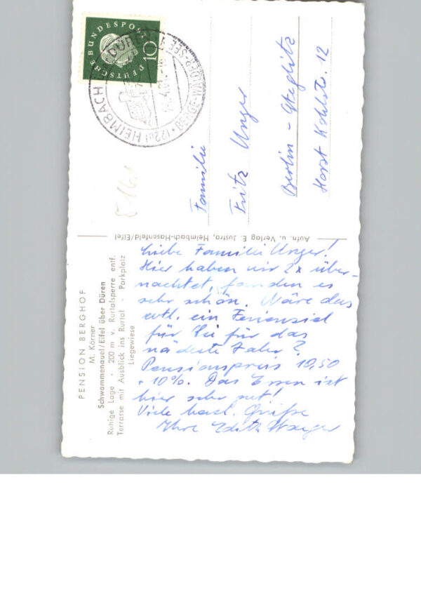 Heimbach Eifel Pension Berghof – Bild 2