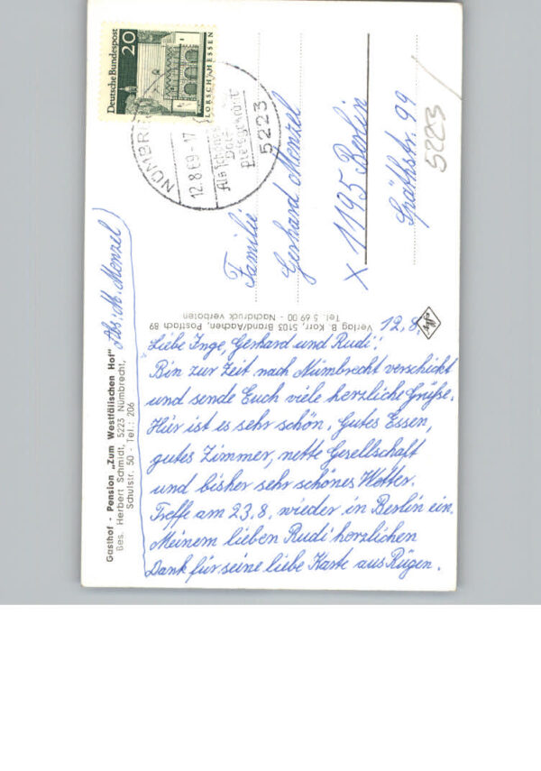 Nuembrecht Gasthof - Pension Zum Wesrfaelischen Hof – Bild 2