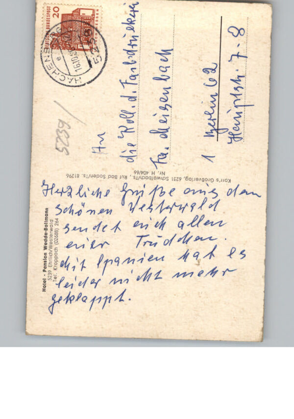 Ehrlich Westerwald Hotel-Pension Wedde - Bollmann – Bild 2