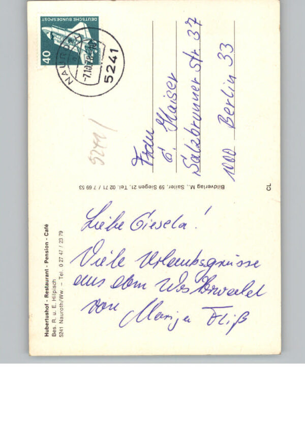 Nauroth Westerwald Restaurant - Pension - Cafe Hubertushof – Bild 2