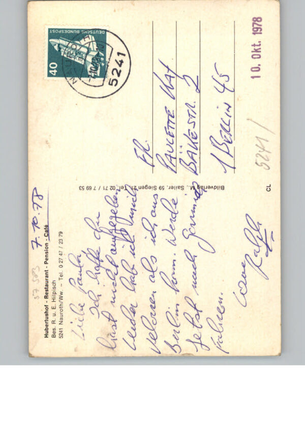 Nauroth Westerwald Restaurant - Pension - Cafe Hubertushof – Bild 2