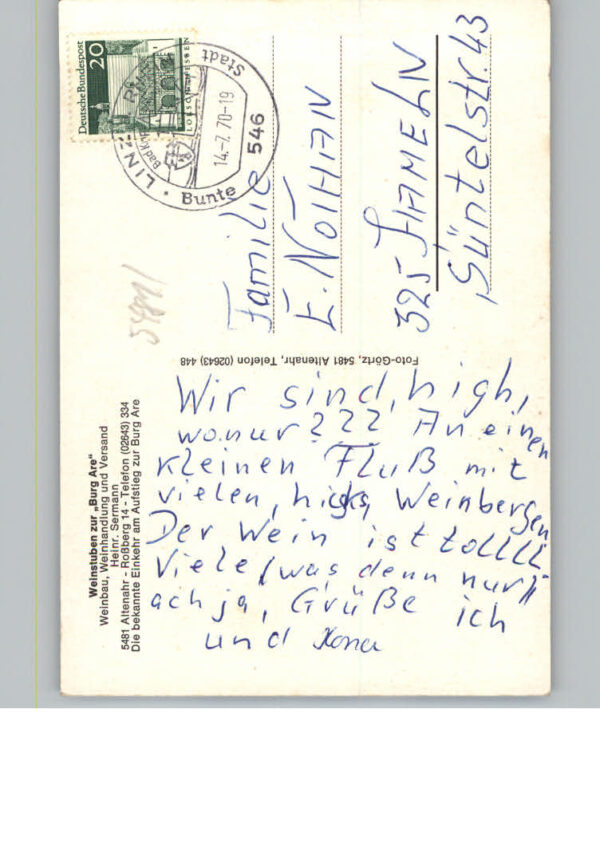 Altenahr Weinstube Zur Burg Are – Bild 2