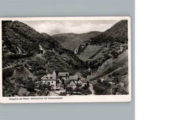 Boppard Rhein Muehlbachtal mit Hunsrueckbahn