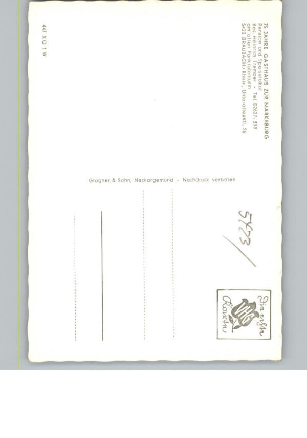Braubach Rhein Gasthaus zur Marksburg – Bild 2