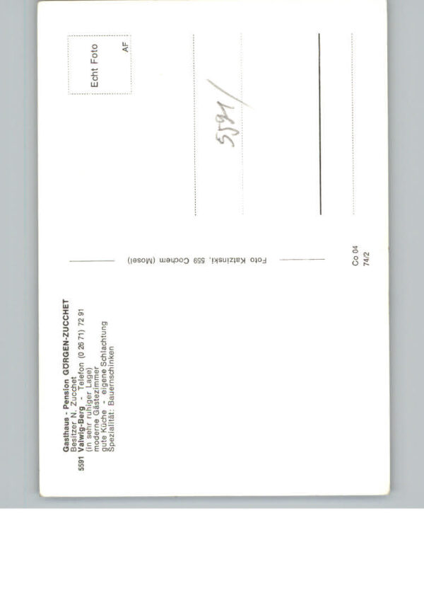 Valwig Gasthaus Pension Zucchet – Bild 2