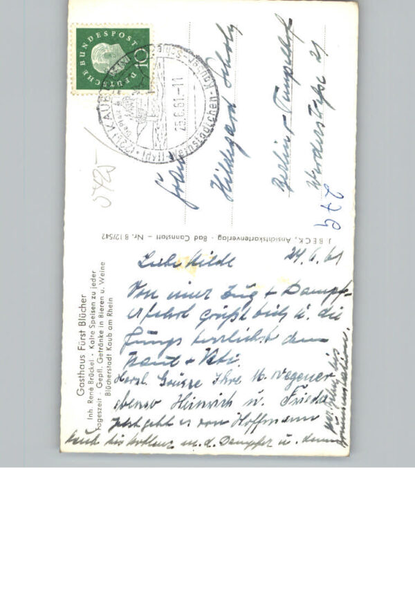 Kaub Gasthaus Fuerst Bluecher – Bild 2