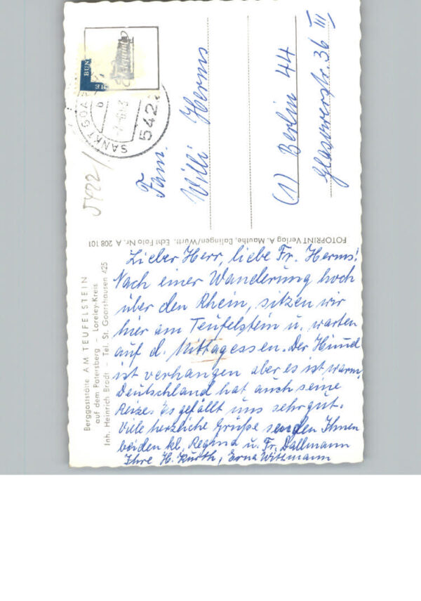 St Goarshausen Gaststaette Am Teufelstein – Bild 2