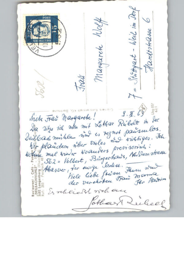 Langenberg Rheinland Restaurant Pension Deilbachmuehle – Bild 2