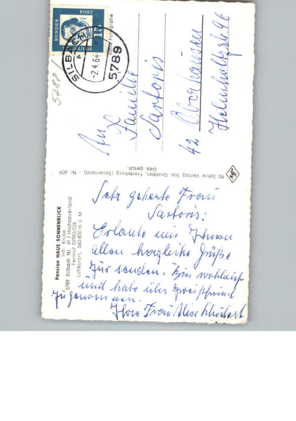 Silbach Winterberg Pension Haus Sonnenblick – Bild 2