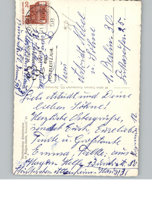 Helfe Hagen Westfalen Staedtisches Altersheim Speisesaal – Bild 2