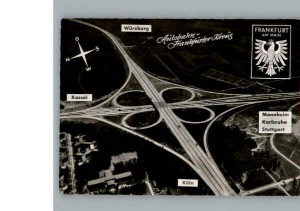 Frankfurt Main Fliegeraufnahme Autobahn Frankfurter Kreuz