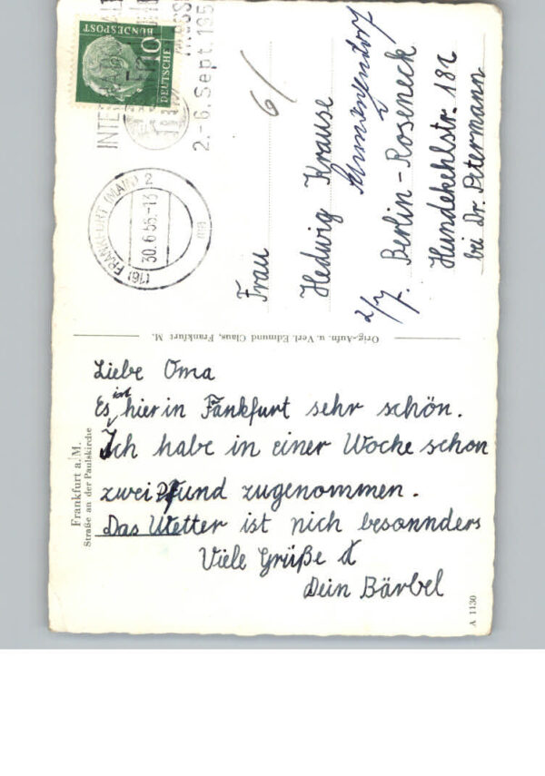 Frankfurt Main Strasse an der Paulskirche – Bild 2