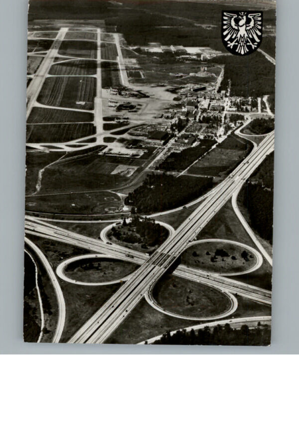 Frankfurt Main Fliegeraufnahme Autobahn Frankfurter Kreuz, Flughafen