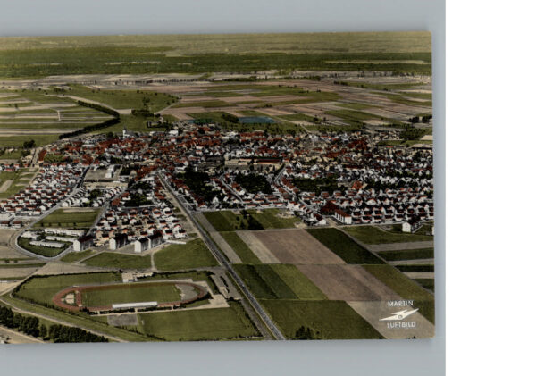 Biebesheim Rhein Fliegeraufnahme