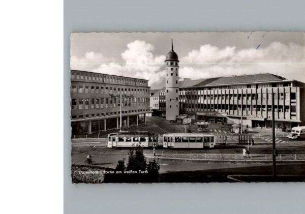 Darmstadt Am weissen Turm Strassenbahn