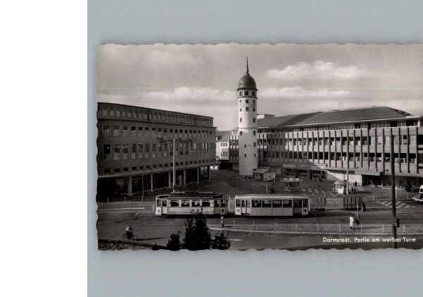 Darmstadt Am weissen Turm Strassenbahn