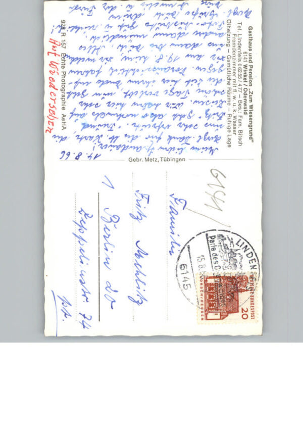 Winkel Odenwald Gasthaus Pension Zum Wiesengrund – Bild 2