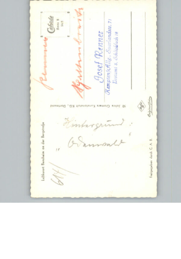 Bensheim Bergstrasse Fliegeraufnahme – Bild 2