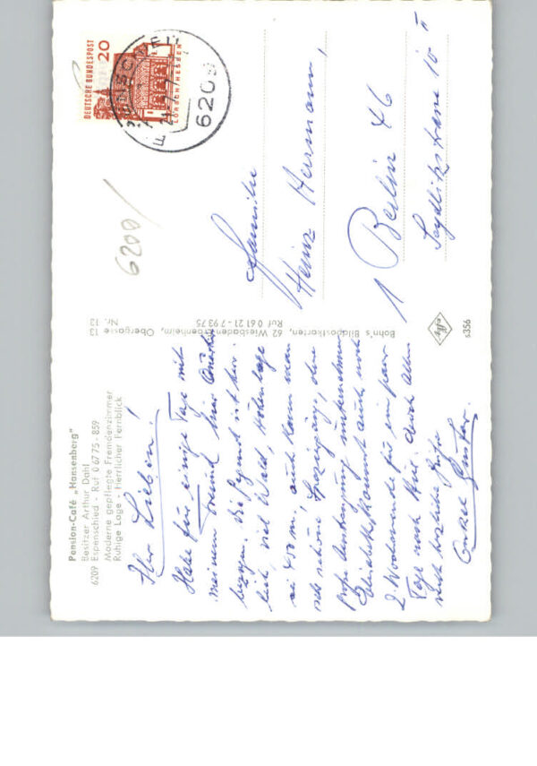 Espenschied Pension Cafe Hansenberg – Bild 2