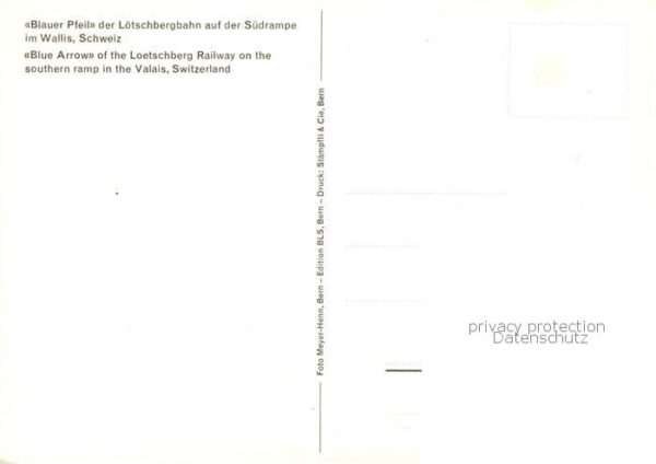 Bergbahn Blauer Pfeil Loetschbergbahn Suedrampe – Bild 2