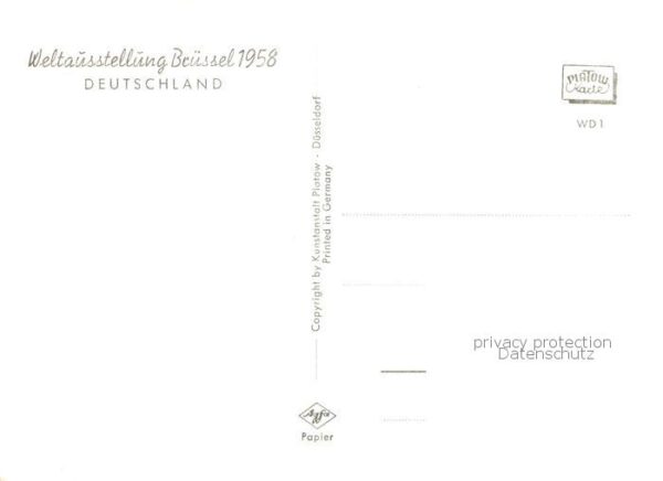 Exposition Internationale Bruxelles 1958 Weltausstellung Deutschland – Bild 2