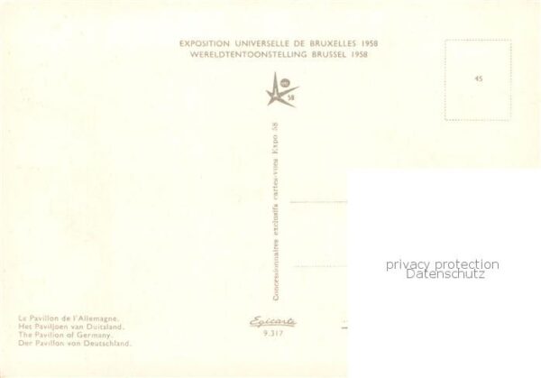 Exposition Internationale Bruxelles 1958 Der Pavillon von Deutschland – Bild 2