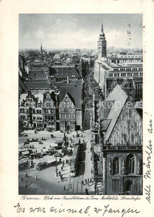 Strassenbahn Tramway-- Bremen  Dom Marktplatz