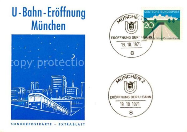 U-Bahn Subway Underground Metro Muenchen Eroefnung