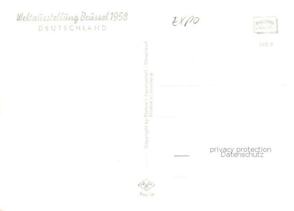 Exposition Internationale Bruxelles 1958 Deutschland – Bild 2