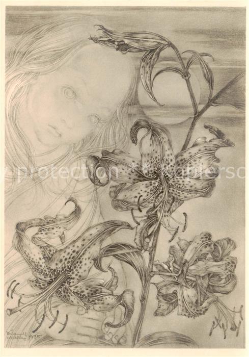 Bleistiftzeichnung Suiamith Wuelfing Serie 5 Bild 3 Koenigslilie