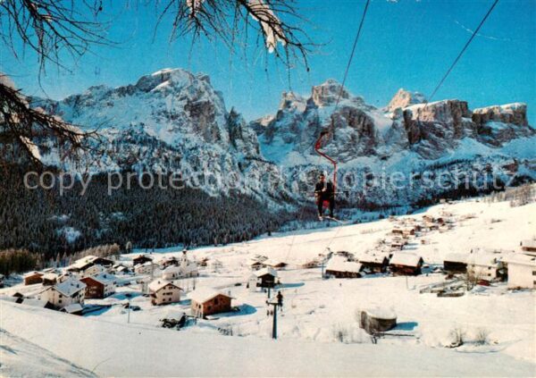 Sessellift Chairlift Telesiege Dolomiti Val Badia Colfosco