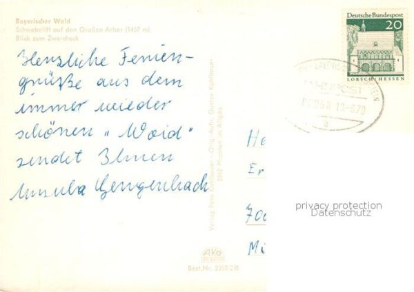 Sessellift Chairlift Telesiege Bayerischer Wald Grosser Arber Zwerchen – Bild 2