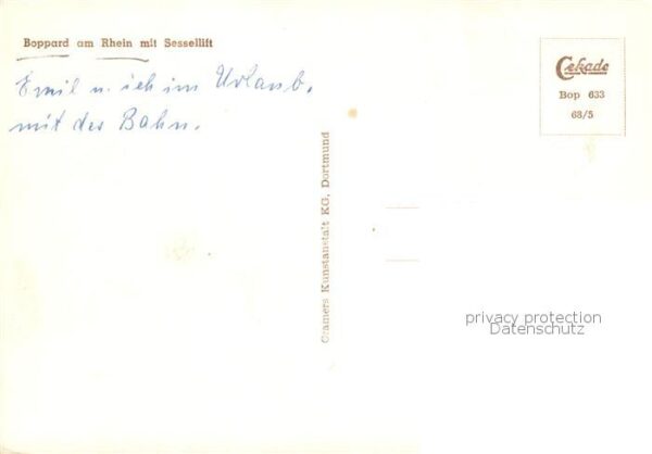Sessellift Chairlift Telesiege Boppard am Rhein – Bild 2