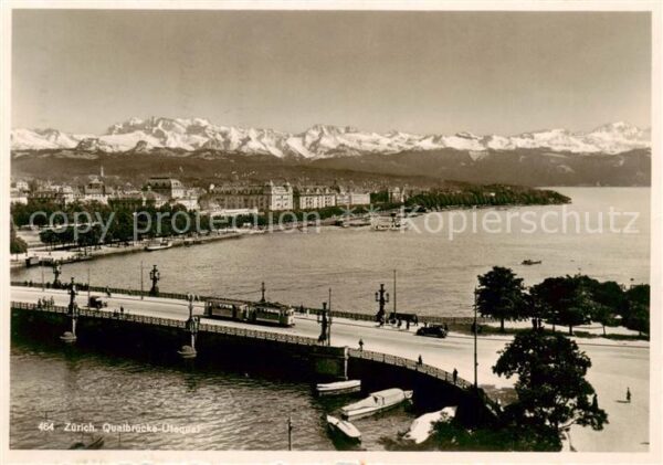 Strassenbahn Tramway-- Zuerich Qualbruecke
