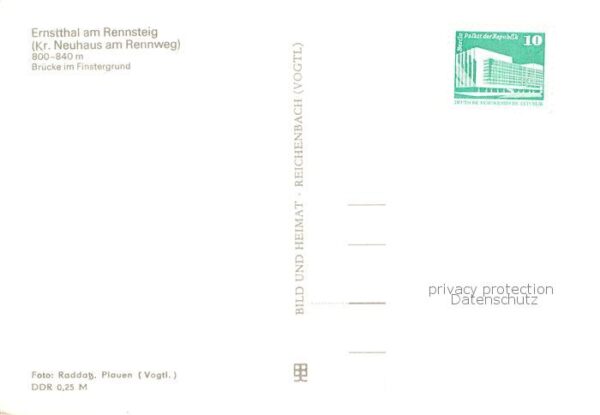 Eisenbahn Railway Chemin de Fer Ernstthal am Rennsteig Bruecke im Finstergrund – Bild 2
