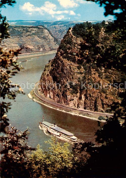 Dampfer Seitenrad Der Rhein Die Loreley