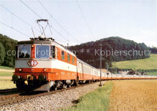 Eisenbahn Railway Chemin de Fer Staedtezug mit Lok.  Re 4/4 II