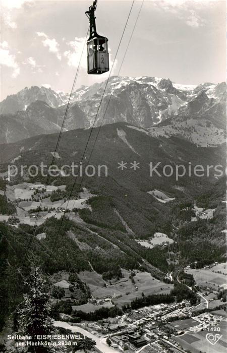 Seilbahn Cable-Car Telepherique Eisriesenwelt geg. Hochkoenig