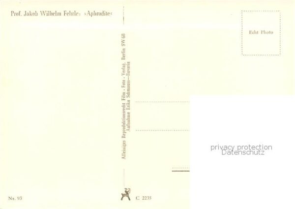 Skulpturen Jakob Wilhelm Fehrle: Aphradite – Bild 2