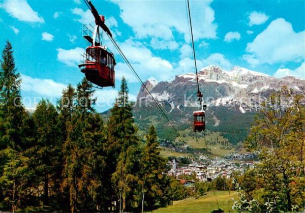 Seilbahn Cable-Car Telepherique Dolomiten Cortina Tofane