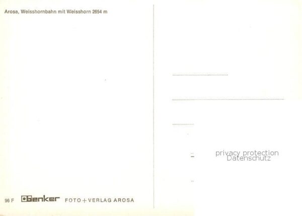 Seilbahn Cable-Car Telepherique Arosa Weisshornbahn Weisshorn – Bild 2