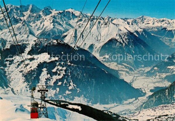 Seilbahn Cable-Car Telepherique Attlas I Verbier Massif Trient