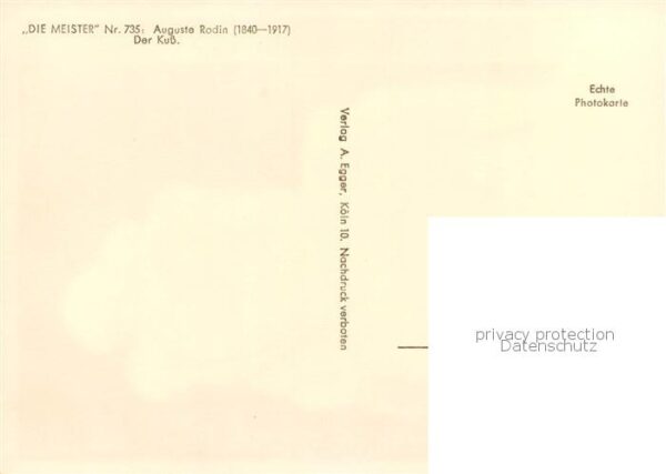 Skulpturen Die Meister Nr. 735 Auguste Ridin Der Kuss – Bild 2