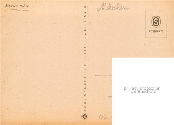Maerchen Sagen fairy tale conte Schneewittchen Paul Saeuberlich Nr. 54 Litho – Bild 2