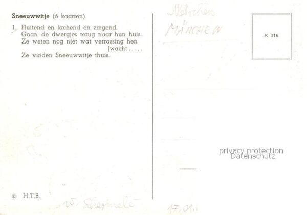 Maerchen Sagen fairy tale conte Sneeuwwitje  Schneewitschen – Bild 2
